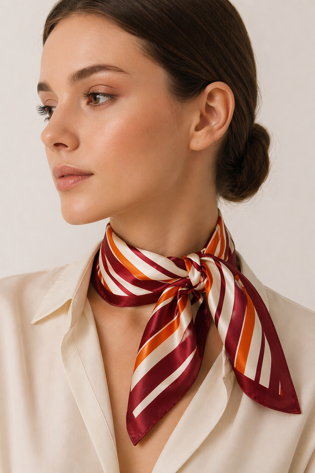 Шовкова хустка SH 6250-329 Claret/Orange